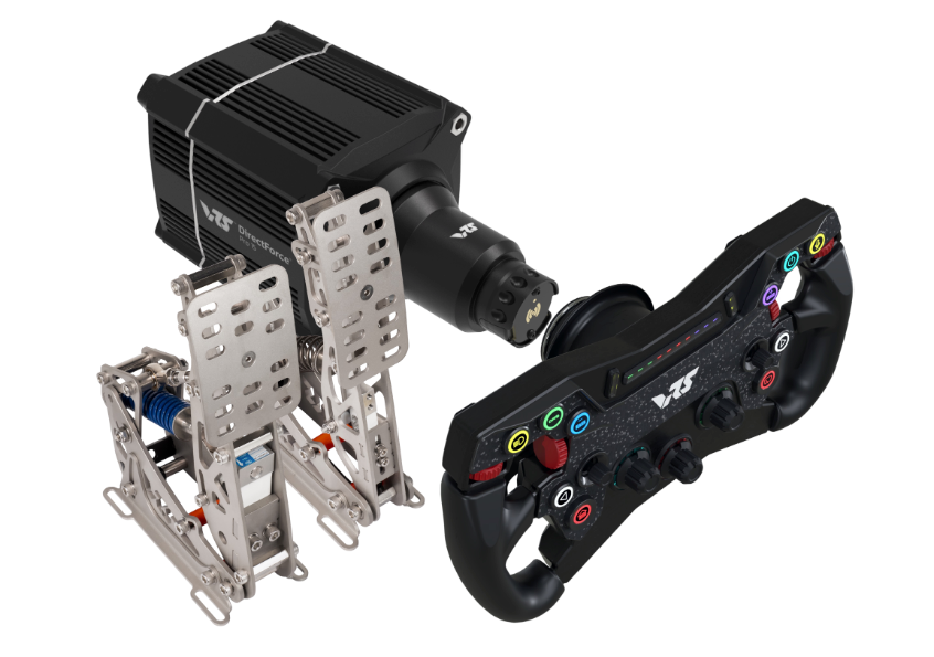 VRS Bundle - DFP15 Wheel Base, R295 Steering Wheel & 2 Pedals